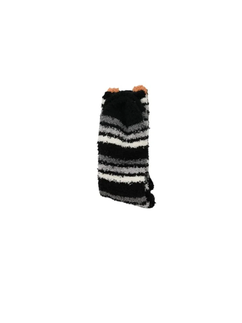 NWT Stay Cozy 2 Pack Crew Socks OS 4-10 Black White Cow Print Fuzzy Novelty